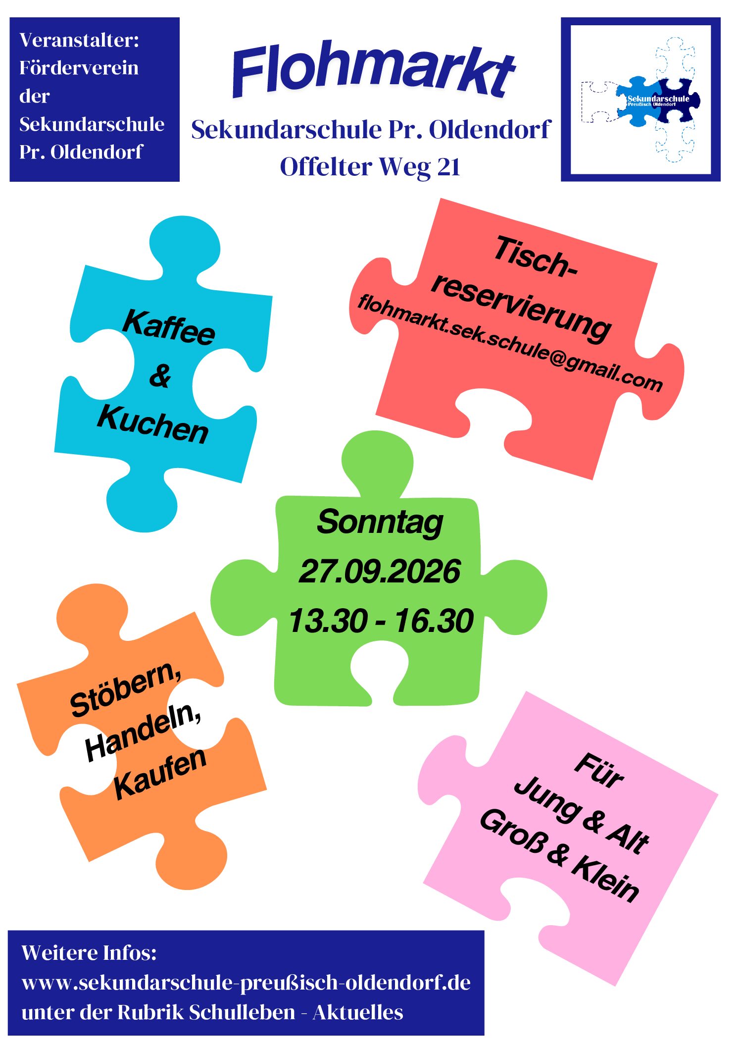 Informationen zum Flohmarkt am Sonntag den 27.09.2026